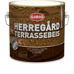 Trebeskyttelse^Gjøco terrassebeis oljebasert 2,7 liter Bomull