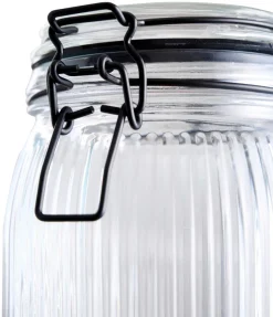 Oppbevaringsglass^DAY Glasskrukke riflet 0,9 liter -