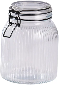 Oppbevaringsglass^DAY Glasskrukke riflet 1,4 liter -