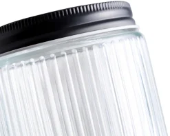 Oppbevaringsglass^DAY Glasskrukke riflet m/skrulokk 0,5 liter -