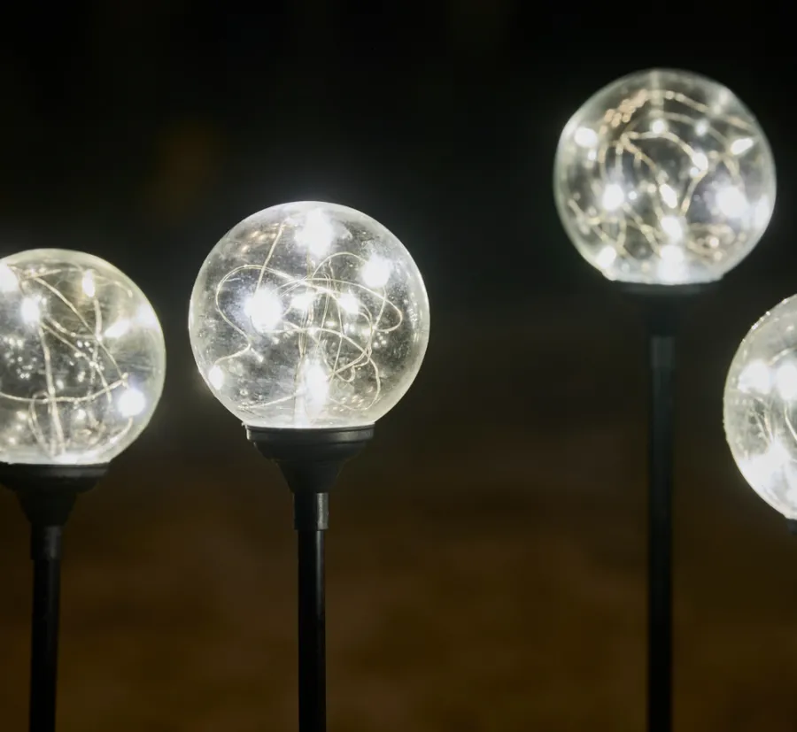 Dekorativ Belysning - Innendørs^Stemning Glasskuler på spyd 50 LED 5-pk.