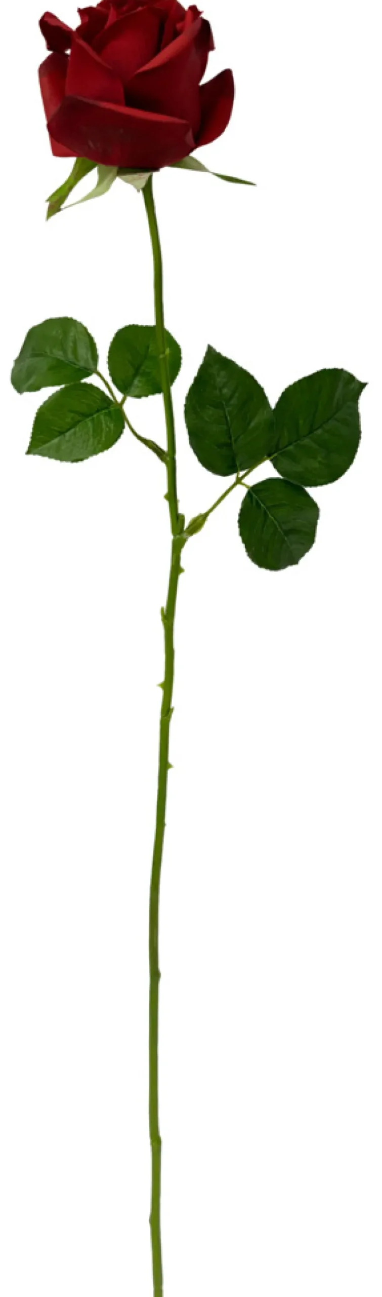 Kunstige Planter^GREENIX kunstig rose i cellofan Rød