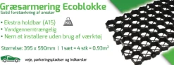 Bedkanter & Minigjerder^ Gressarmering økoblokk 395 x 590 mm