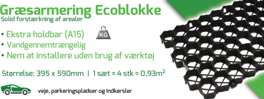 Bedkanter & Minigjerder^ Gressarmering økoblokk 395 x 590 mm