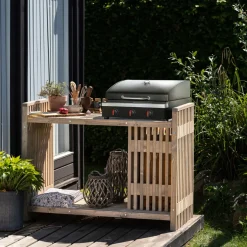 Grilltilbehør|Hagebord^ Grillbord rustikk 123 x 57,5 x 93 cm