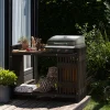 Grilltilbehør|Hagebord^ Grillbord svart 123 x 57,5 x 93 cm