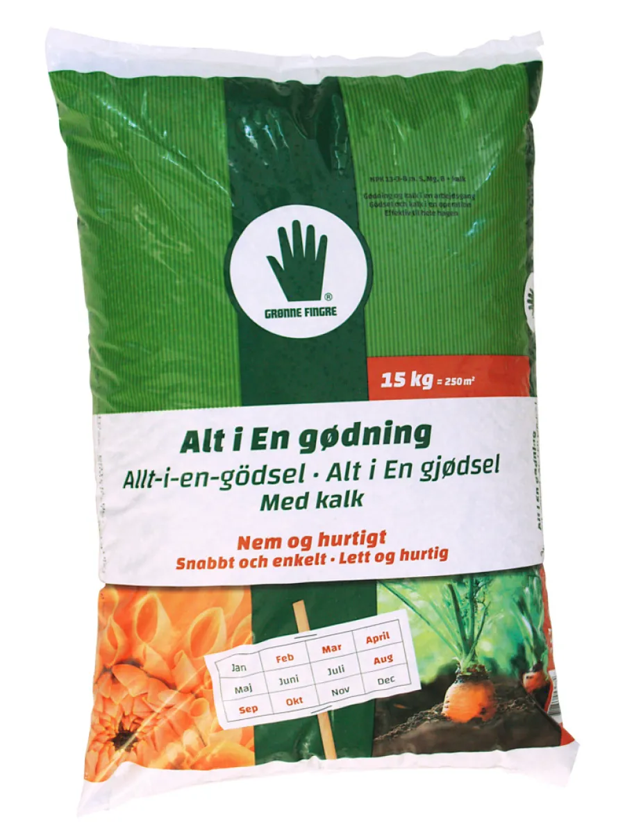 Gjødsel^Grønne Fingre® alt-i-en gjødsel 15 kg