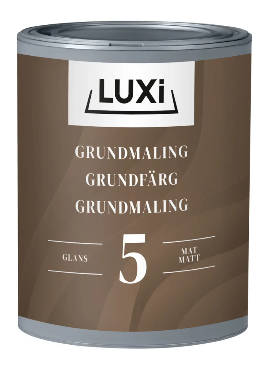 Tre- Og Metallmaling^Luxi Grunnmaling hvit 0,75 liter -
