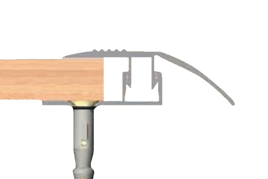 Profillister^ Gulvprofil topp aluminium - 2 x 40 mm x 0,9 m