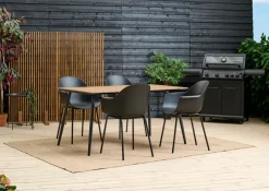Sesongavslutning|Hagebord^Sunlife Hagebord Beijing svart/teak 148 x 85 cm - ® Teak/svart
