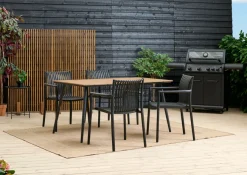 Sesongavslutning|Hagebord^Sunlife Hagebord Beijing svart/teak 148 x 85 cm - ® Teak/svart