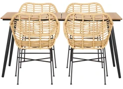 Sesongavslutning|Hagebord^Sunlife Hagebord Beijing svart/teak 148 x 85 cm - ® Teak/svart