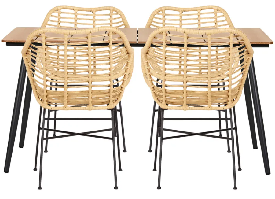 Sesongavslutning|Hagebord^Sunlife Hagebord Beijing svart/teak 148 x 85 cm - ® Teak/svart