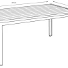 Sesongavslutning|Hagebord^Sunlife Hagebord Havanna 205 x 90 cm i alu/nonwood - ®
