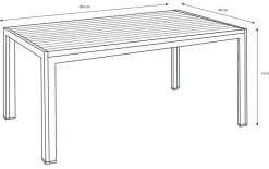 Sesongavslutning|Hagebord^Sunlife Hagebord Havanna 205 x 90 cm i alu/nonwood - ®