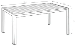 Sesongavslutning|Hagebord^Sunlife Hagebord Havanna 150 x 90 cm i alu/nonwood - ®