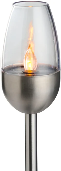 Solcellelamper^Garden Hagefakler med solceller 38 cm 4-pk. - ® Metallfarget