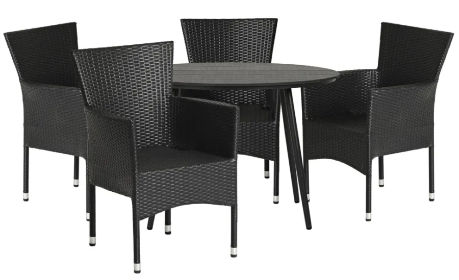 Sesongavslutning|Hagestoler^Sunlife Hagestol Bangkok i metall og svart polyrotting - ®