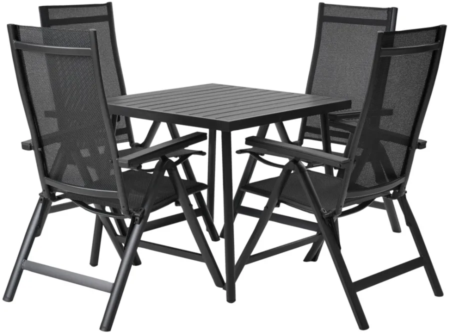 Sesongavslutning|Hagestoler^Sunlife Hagestol Kingston 6 posisjoner svart - ®