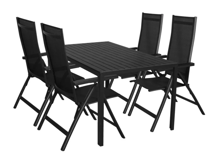 Sesongavslutning|Hagestoler^Sunlife Hagestol Kingston 6 posisjoner svart - ®