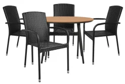 Sesongavslutning|Hagestoler^Sunlife Hagestol Lissabon rotting/metall - ® Svart