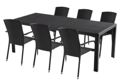 Sesongavslutning|Hagestoler^Sunlife Hagestol Lissabon rotting/metall - ® Svart