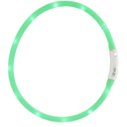 Hunde- Og Katteartikler^Petzone Halsbånd med LED grønn 20-60 cm