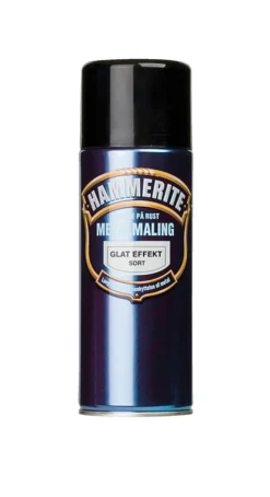 Spraymaling^Hammerite metallmaling glatt svart 400 ml