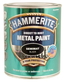 Tre- Og Metallmaling^Hammerite metallmaling sateng 750 ml Svart