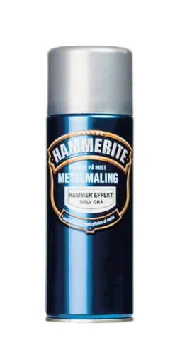 Spraymaling^Hammerite metallmaling sølv hammereffekt 400 ml