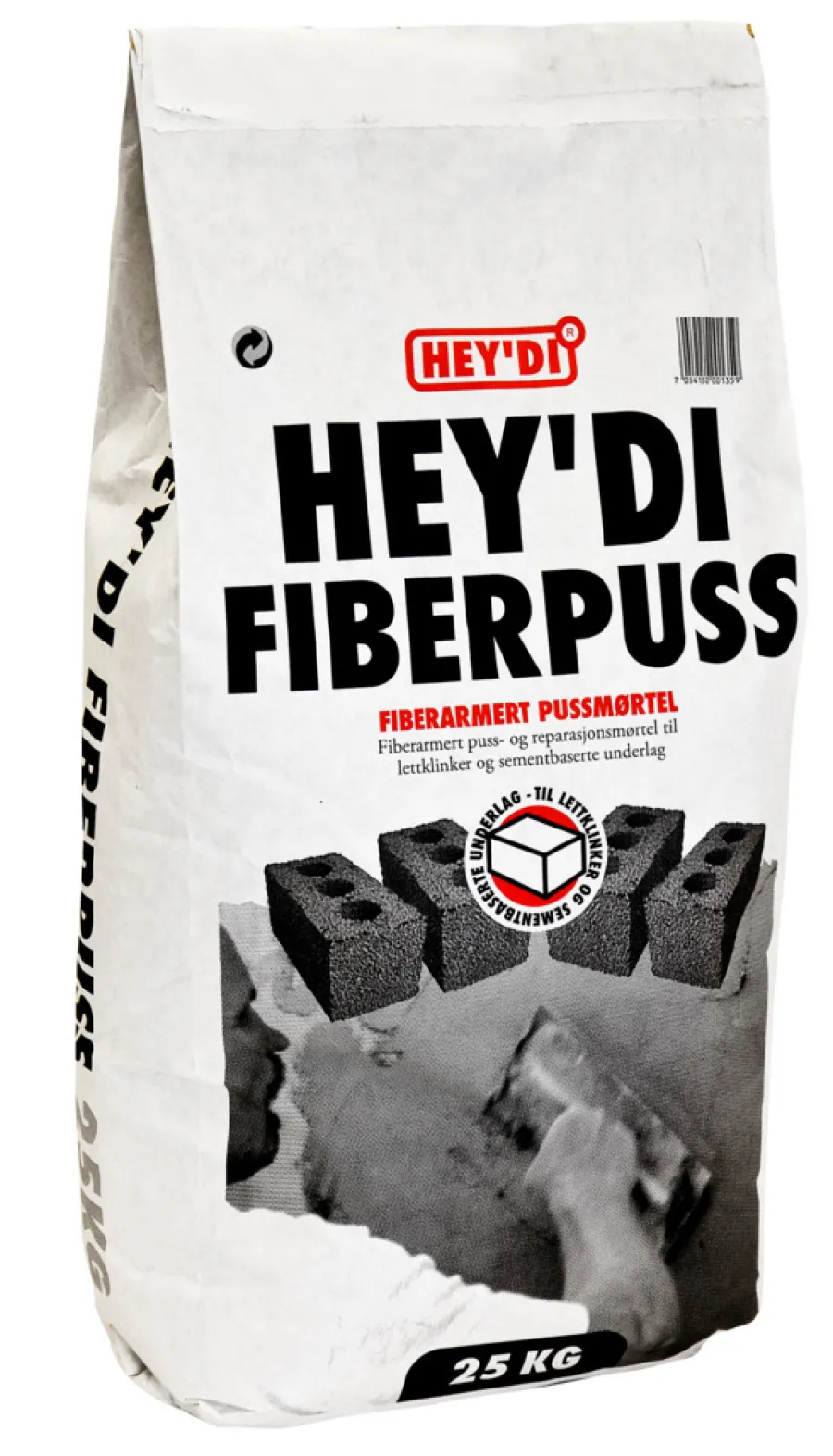 Sement & Mørtel^Hey'di Fiberpuss mørtel 20 kg