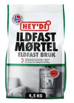 Sement & Mørtel^Hey'di Ildfast mørtel 4,5 kg
