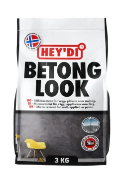 Veggmaling^Hey'di Mikrosement Betonglook 3 kg lava Lava S 7500-N (fargeforskjeller kan forekomme)