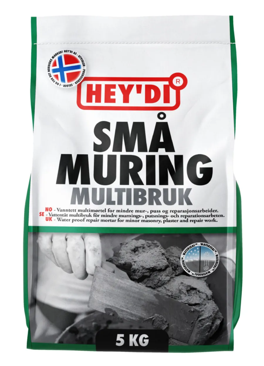 Sement & Mørtel^Hey'di Småmuring 5 kg