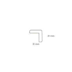 Lister^Hornbaek Hjørnelist plast hvit – 31 x 31 x 3000 mm