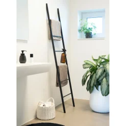 Håndkleholdere^ Håndkleholder bambus 180 x 45 cm Svart