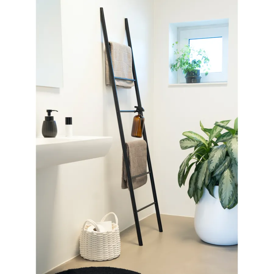 Håndkleholdere^ Håndkleholder bambus 180 x 45 cm Svart