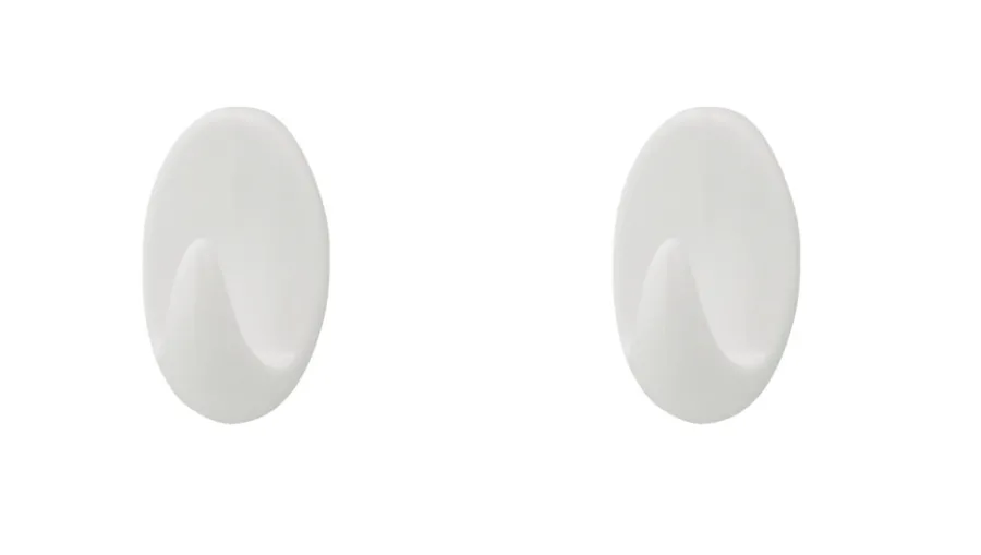 Knagger & Knaggrekker^Target Håndklekrok oval plast 2 stk. -