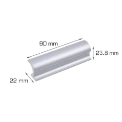 Grep & Hengsler^Home it Håndtak vindu aluminium 90 mm