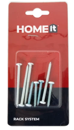 Veggskinner & Hylleknekter^Home it Hyllemonteringssett t/Rack-system hvit