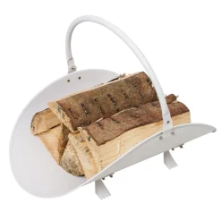Tilbehør Til Vedovner^Ignite Nordic vedkurv hvit stål Svart