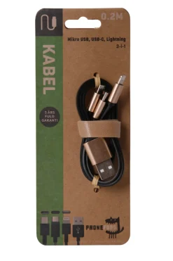 Kabler & Adaptere^PhoneFood 3-i-1 ladekabel