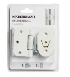 Grep & Hengsler^ Innstikkshengsel sett hvit 2 stk.