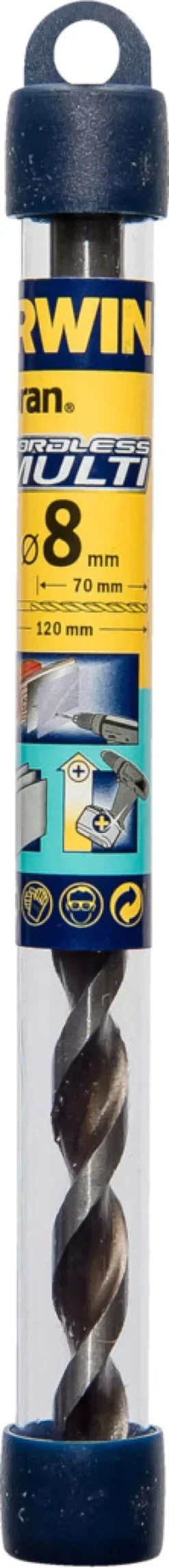 Bor & Bits^Irwin Cordless Multi bor 8 x 120 mm