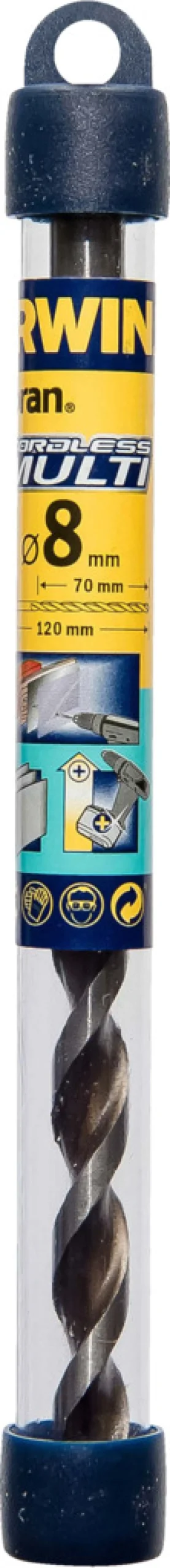 Bor & Bits^Irwin Cordless Multi bor 8 x 120 mm
