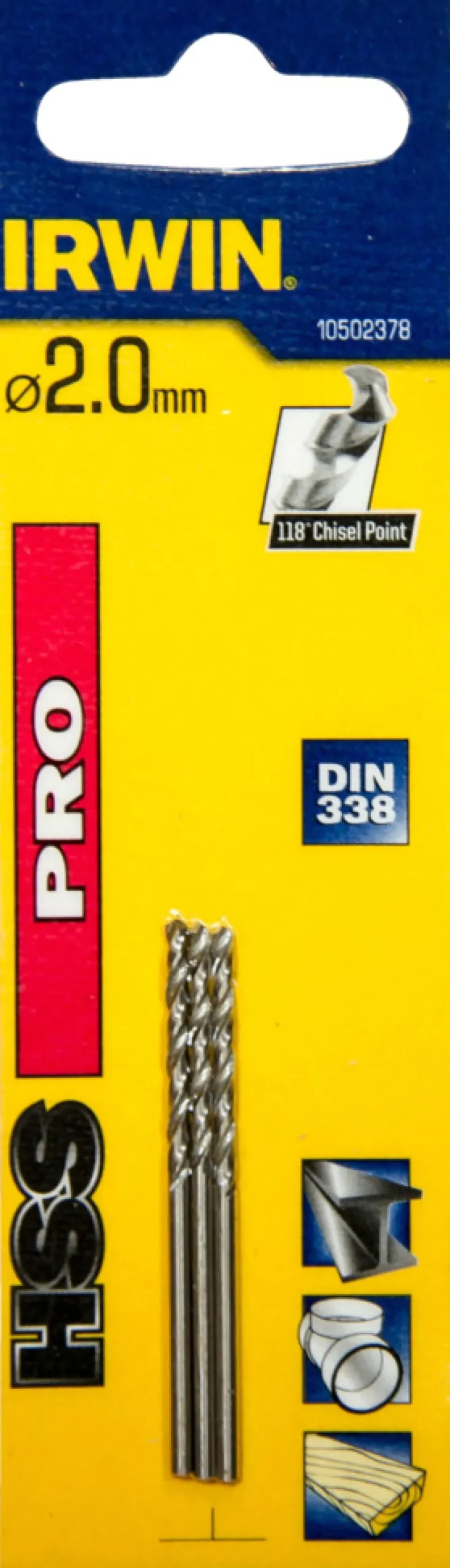Bor & Bits^Irwin HSS Pro bor 2 mm 3 stk.
