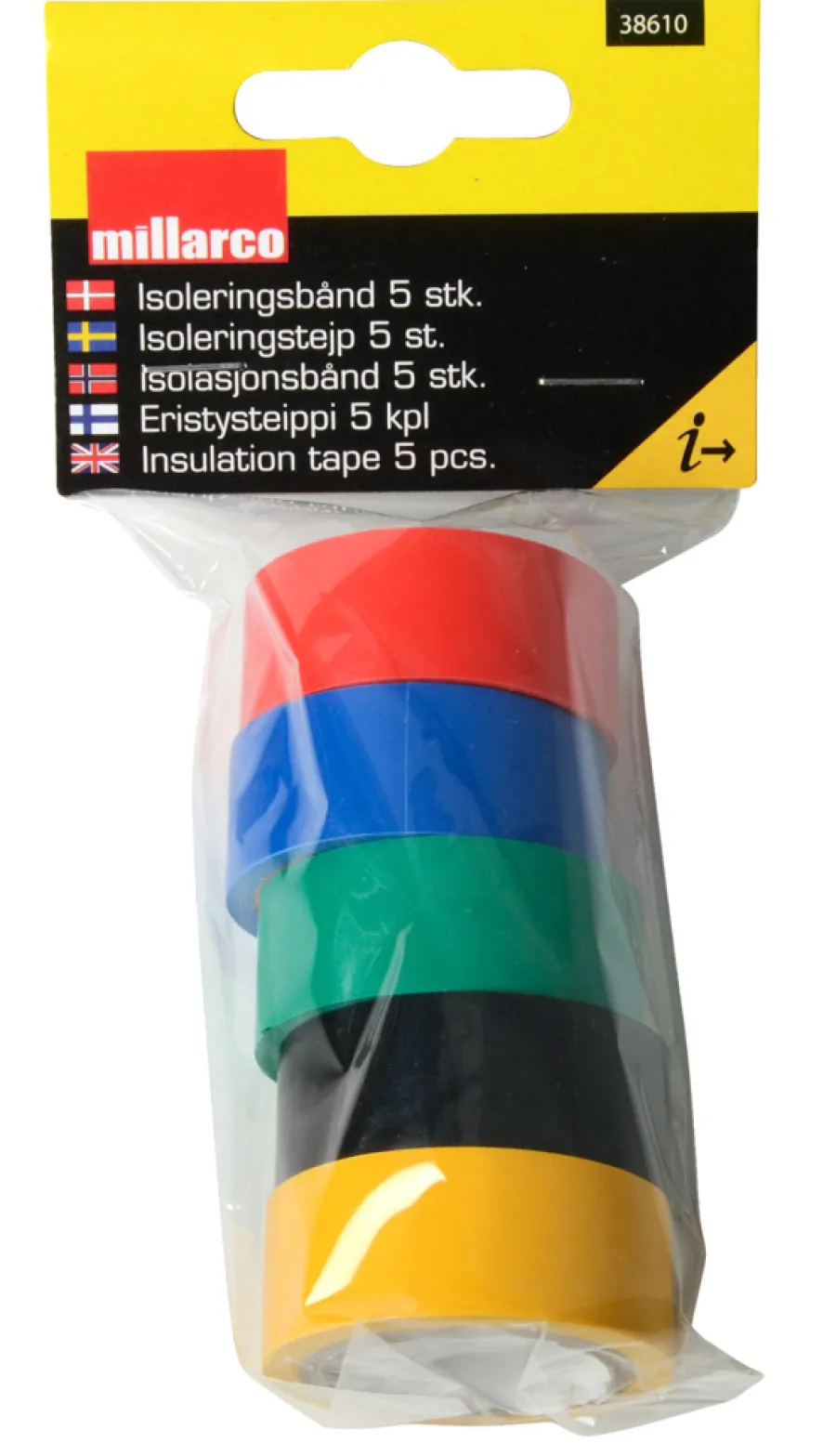 Øvrig Tilbehør|Tape^Millarco Isoleringsbånd 5 stk.