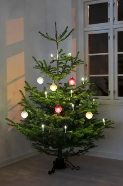 Juledekorasjoner^Stemning Juletrelys LED med klips 10 stk. H10,5 cm
