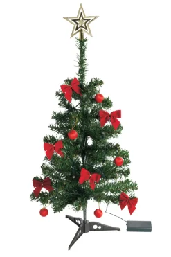 Juledekorasjoner^Stemning Juletre plast H60 cm m/10 LED og pynt