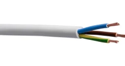 Kabler & Ledninger^Elworks Kabel rund 3G1,5 mm² 5 m med jord Hvit